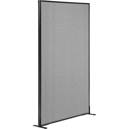 Interion By Global Industrial Interion Freestanding Office Partition Panel, 36-1/4inW x 72inH, Gray 238636FGY